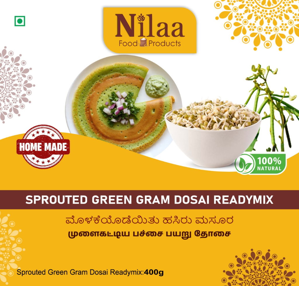 Sprouted Green Gram Dosai